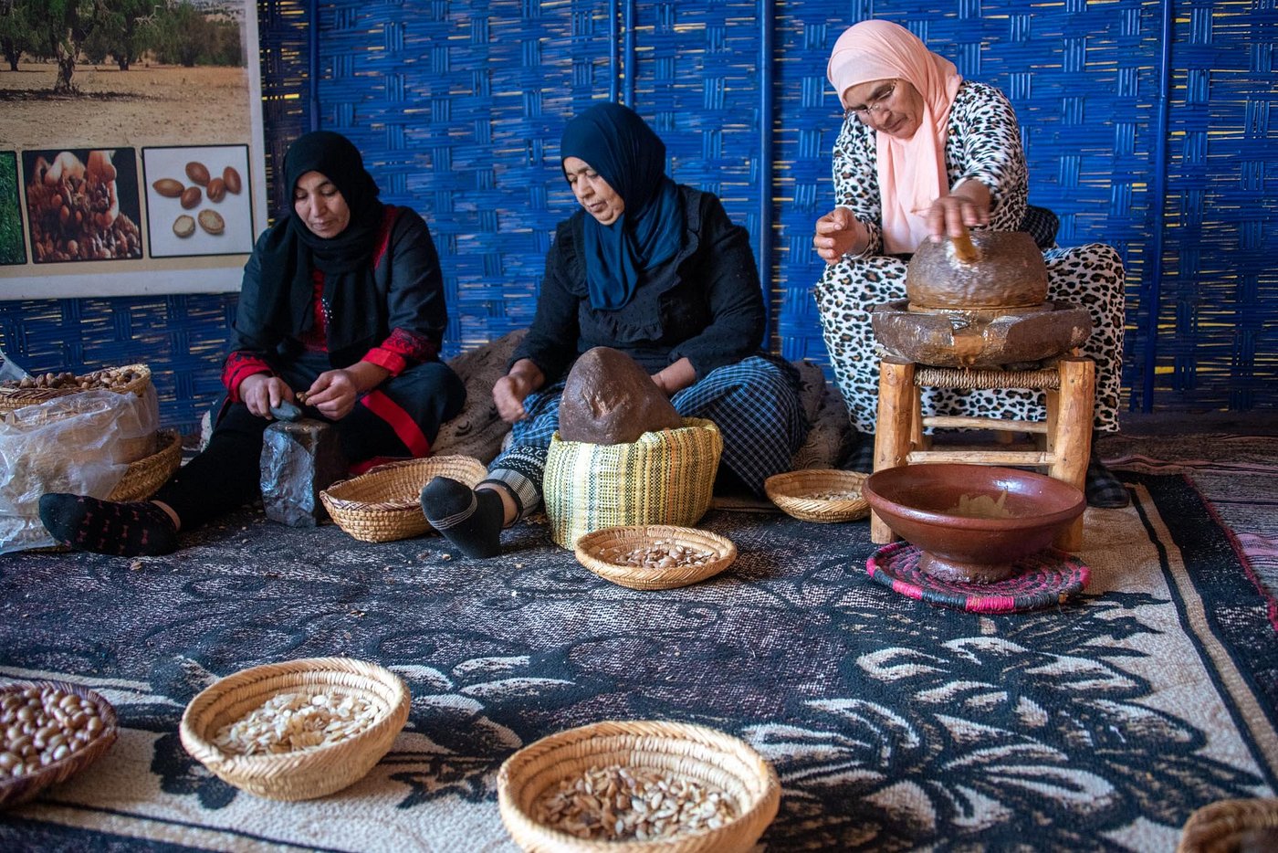 Private courtyards at Villa des orangers, Morocco